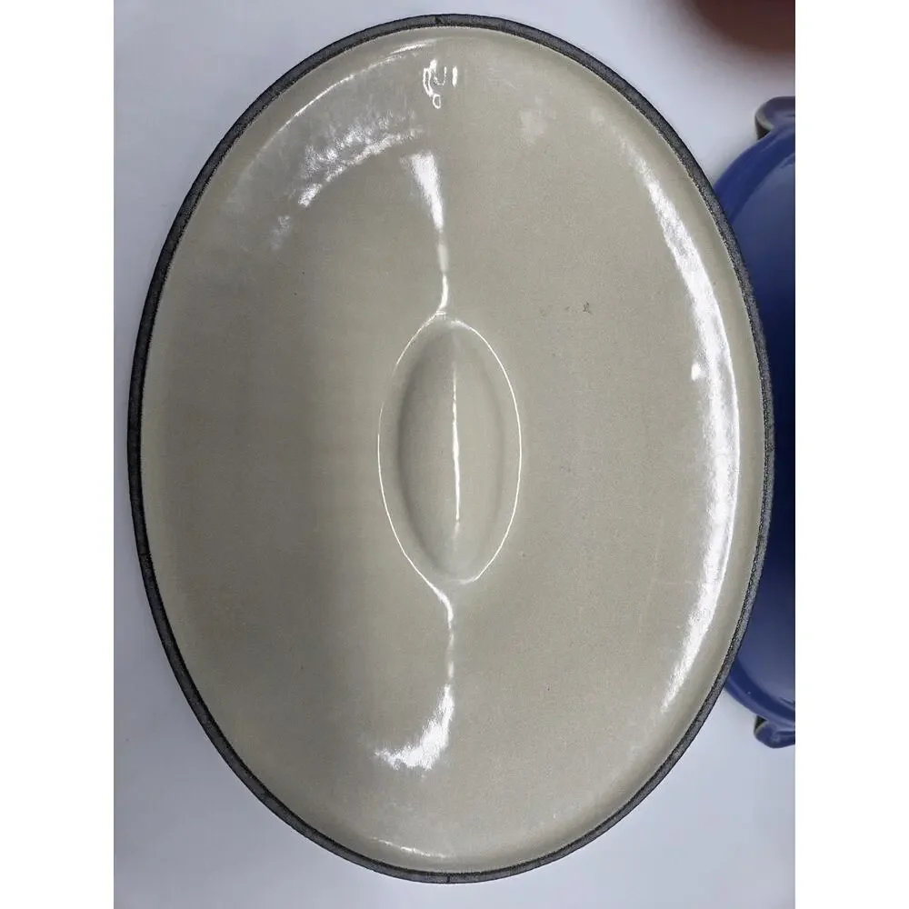 Vtg. Le Creuset Terrine Oval 28cm Azure Blue Williams-Sonoma Covered Casserole